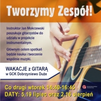 Gitara z bliska - plakat informacyjny
